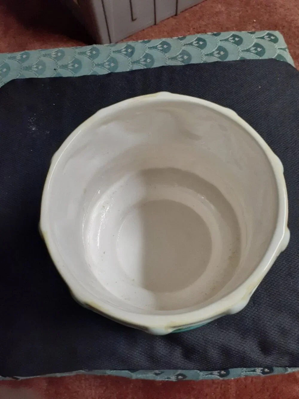 vtg mid-century ceramic planter